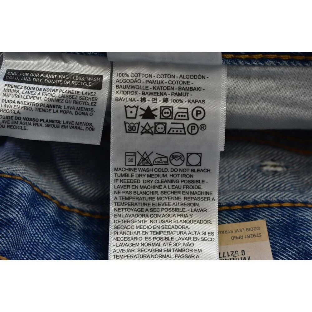 Levis 550 Jeans Mens 42x32 Blue Relaxed Fit Tapered Leg Denim New 100% Cotton - Picture 5 of 14